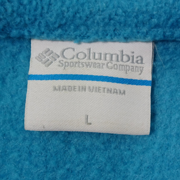 Columbia Blue Fleece Women's Jacket Large - Picture 4 of 6
